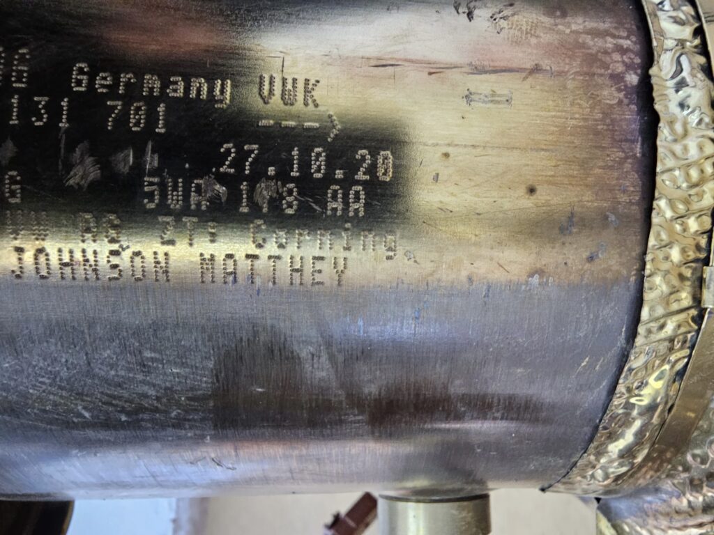 Audi A3 S3 type 8Y catalytic converter