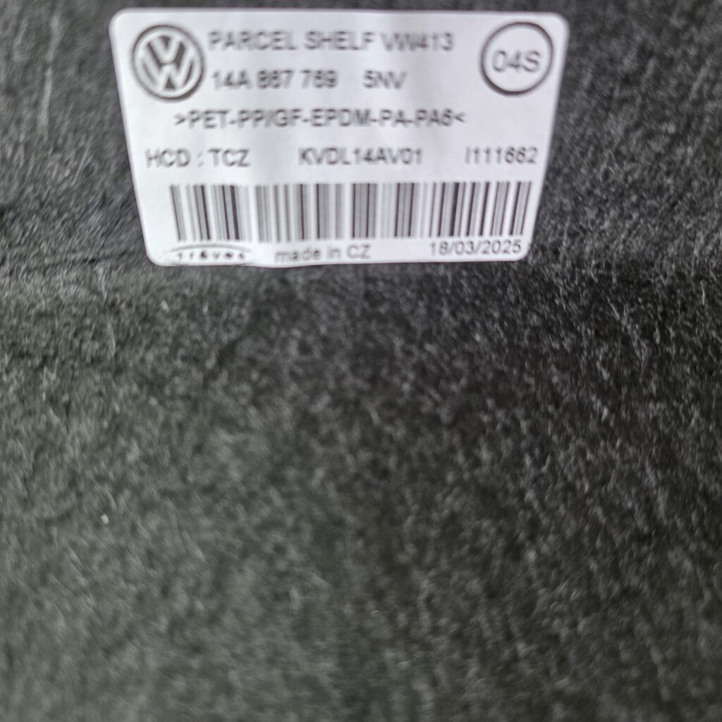 ID5 Bagage afdek Hoedenplank 11A867769 5NW - Afbeelding 2