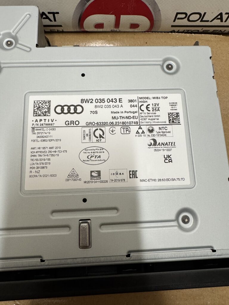 Audi Multimedia navigation Unit 8W2035043E - Image 3