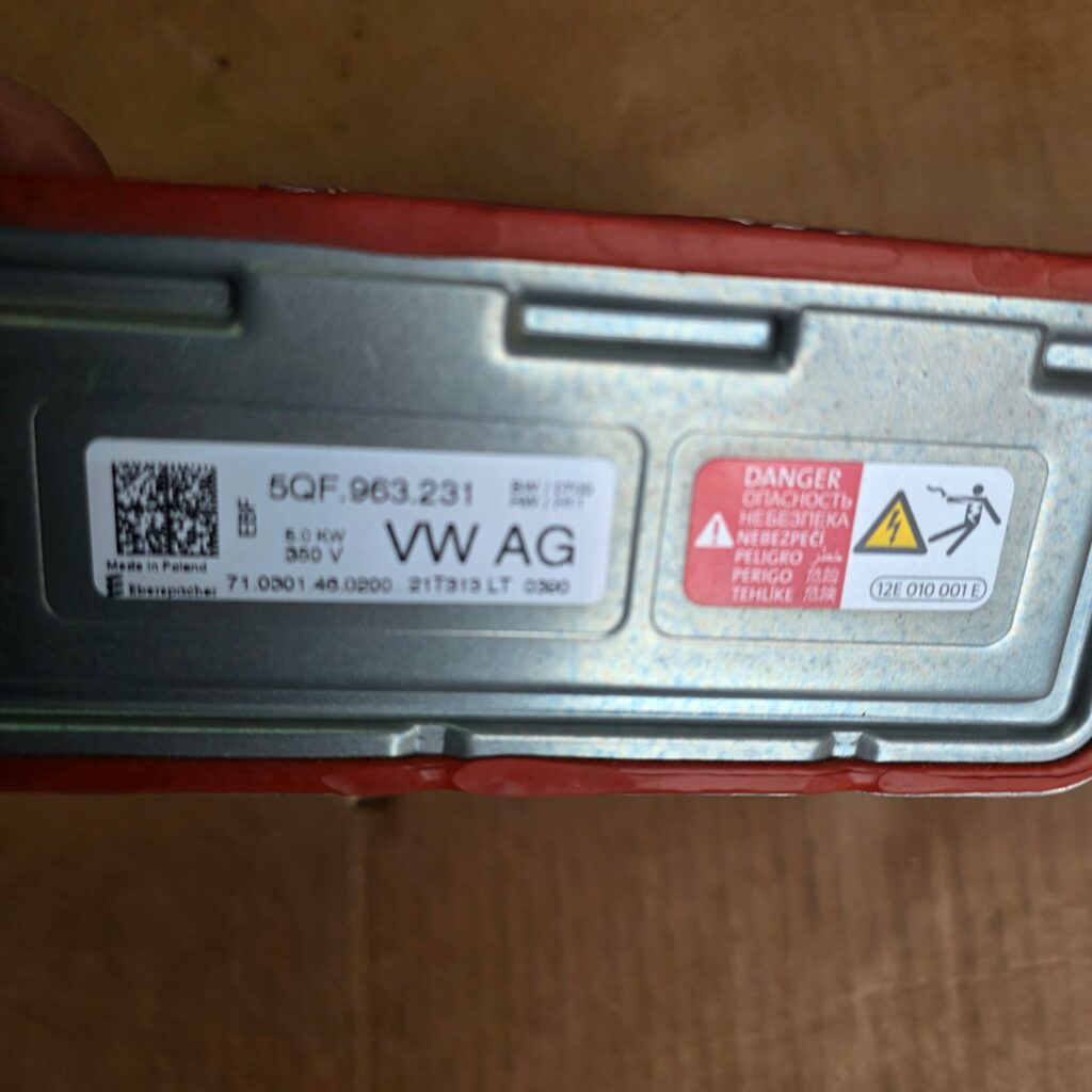 VW Golf 8 Hoogvolt Verwarming 5QF963231 - Afbeelding 2